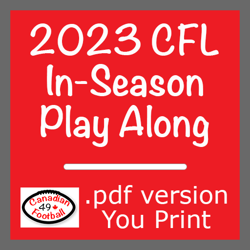 2023 CFL In-Season Play Along