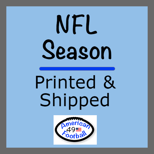 NFL Seasons Printed