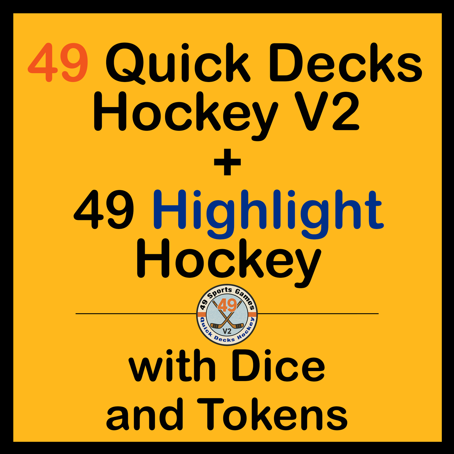 49 Quick Decks V2 + Highlights Hockey (with Dice and Tokens)